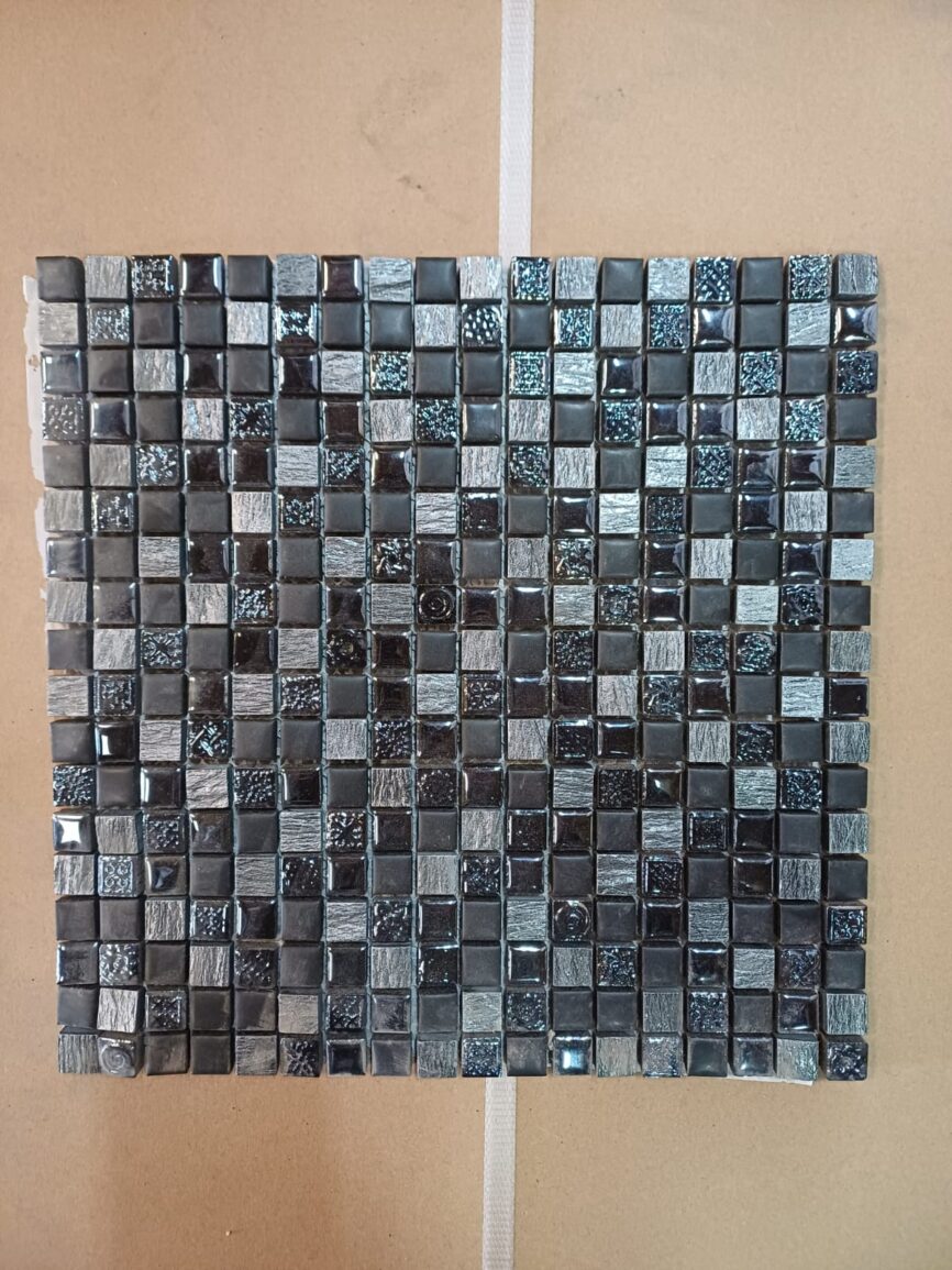 Mosaico su rete Grigio scuro 30×30 cm