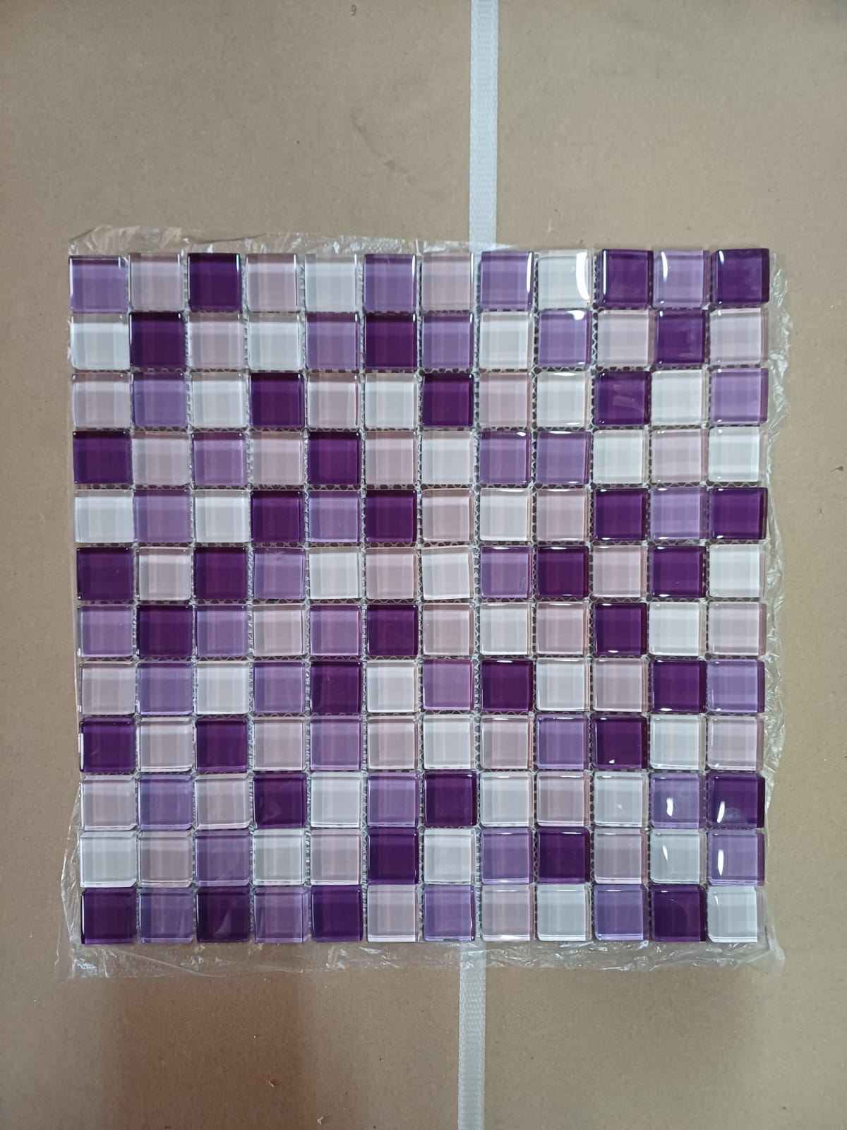 Mosaico su rete luxor viola 30x30 cm