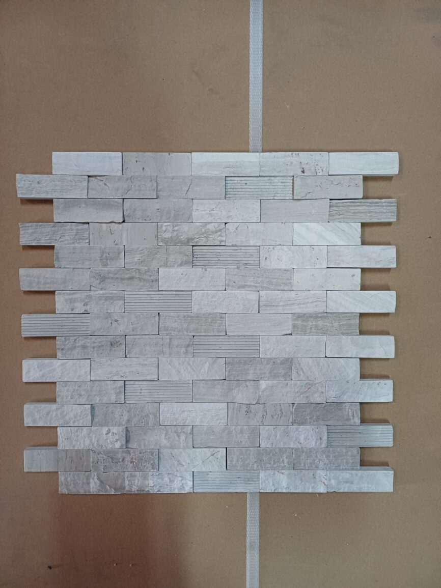 Mosaico su rete spacco mix grigio Saturno 30×30 cm