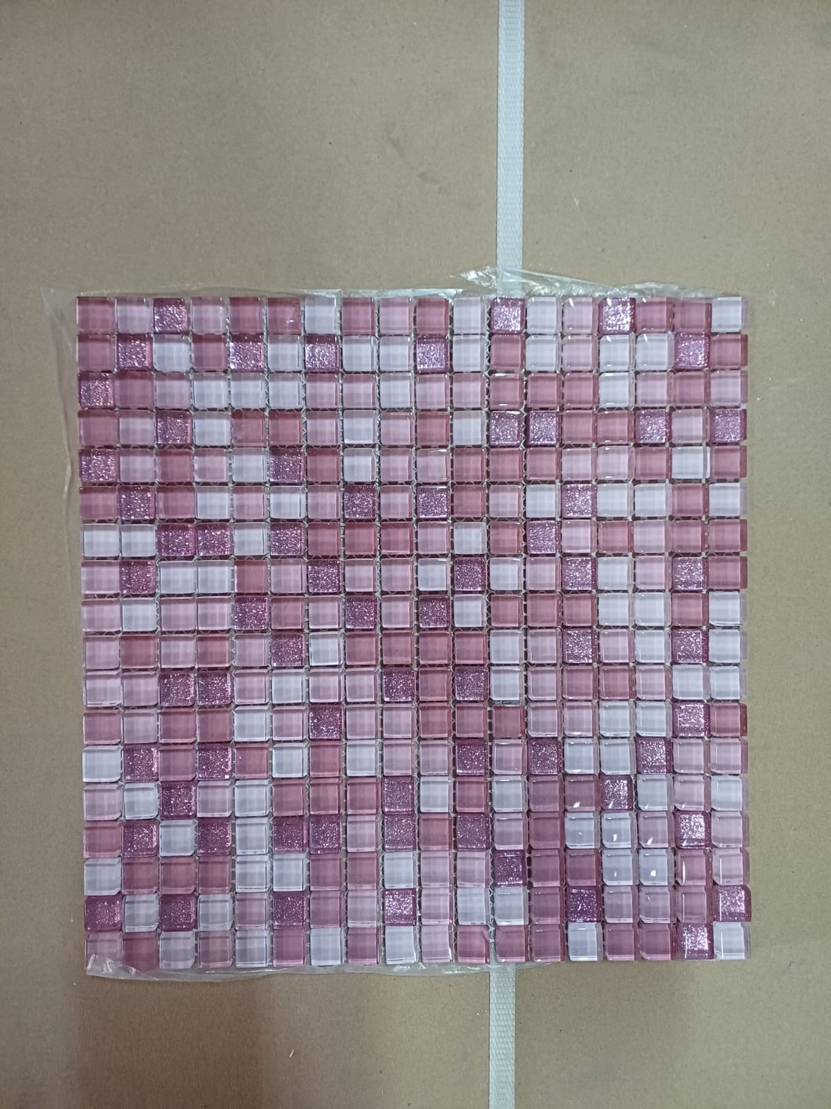 Mosaico su rete star viola 30x30 cm